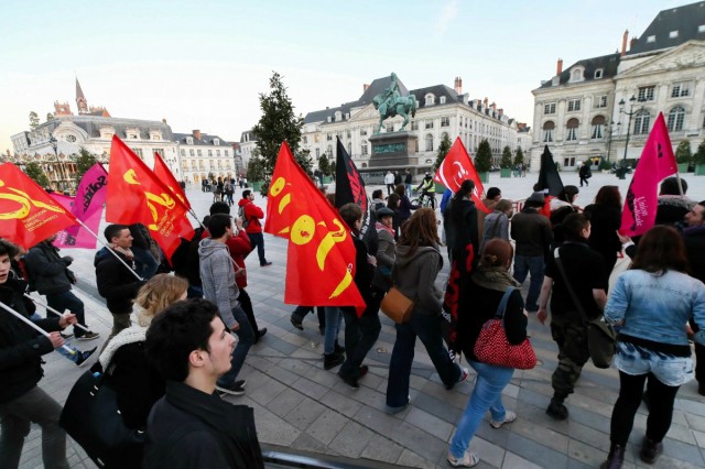06.03.2014. Orléans : manifestation contre la venue de Marine Le Pen