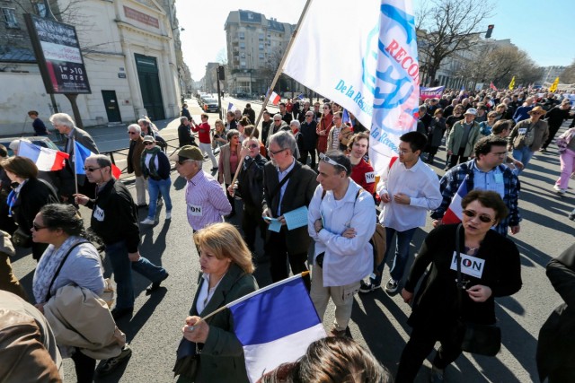 09.03.2014. Paris : manifestation contre l’immigration et l’islamisation