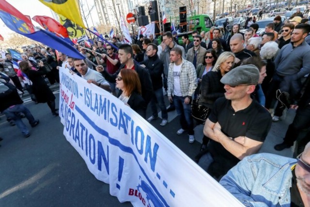 09.03.2014. Paris : manifestation contre l’immigration et l’islamisation