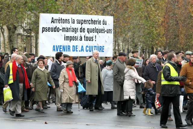 04/27. 01/27. L’Institut Civitas mobilise contre le mariage homosexuel. © Photo Michel Stoupak. Dim 18.11.2012.