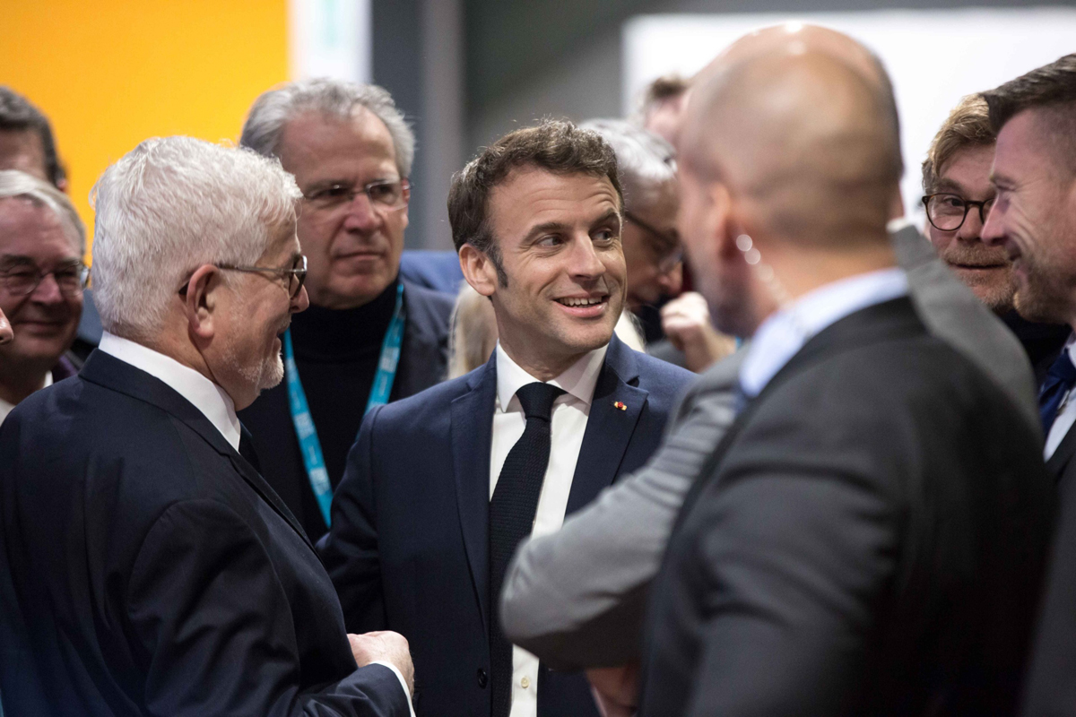 1/3. Emmanuel Macron inaugure le Salon de l'agriculture. © Michel Stoupak. Sam 25.02.2023, 09h34m08.