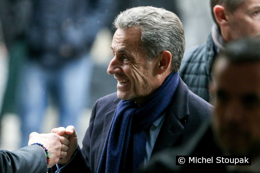 1/19. Arrivée de Nicolas Sarkozy, ancien président. © Michel Stoupak. Mar 26.03.2024, 14h55m42.