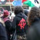 4/26. 14h41m04. Dim 09.02.2014. Les « antifas » défilent contre le fascisme et l’homophobie. © Michel Stoupak.