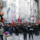 7/26. 16h21m36. Dim 09.02.2014. Les « antifas » défilent contre le fascisme et l’homophobie. © Michel Stoupak.
