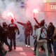 8/26. 16h46m39. Dim 09.02.2014. Les « antifas » défilent contre le fascisme et l’homophobie. © Michel Stoupak.